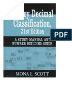 Dewey Decimal Classification 21st Edition A Study Manual and Number Building Guide