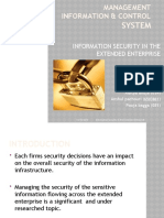 Information Security in The Extended Enterprise: Some Initial Results From A Field Study of An Industrial Firm