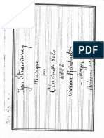 Stravinsky - Tres Piezas para Clarinete Solo - Manuscrito PDF