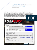 Cara Mengatasi Lag PES 2017 Padahal Spesifikasi Sudah GOOD Semua