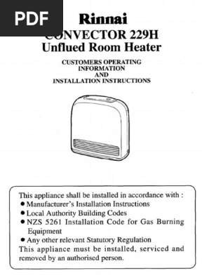 Rinnai RCE229h | PDF | Hvac | Timer