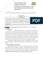 Effectiveness of Jurisprudential Inquiry Model On The Retention of Learning Among Urban Secondary School Students in Geography Subject