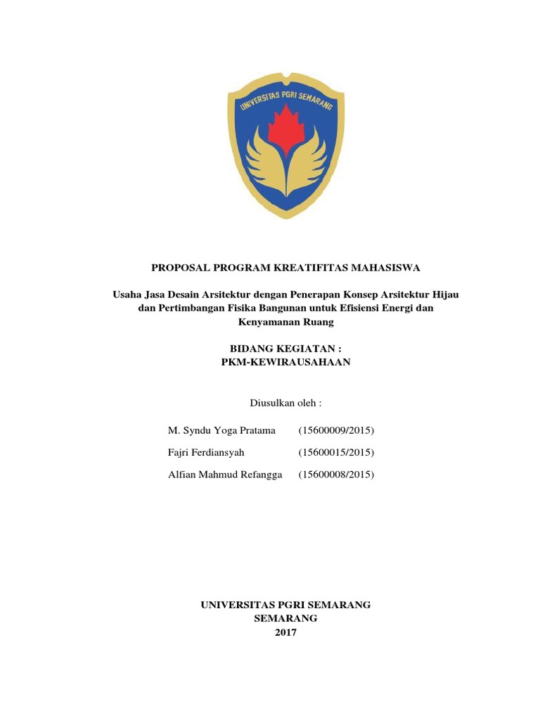 PKMK Proposal 2017Usaha Jasa Desain Arsitektur PDF