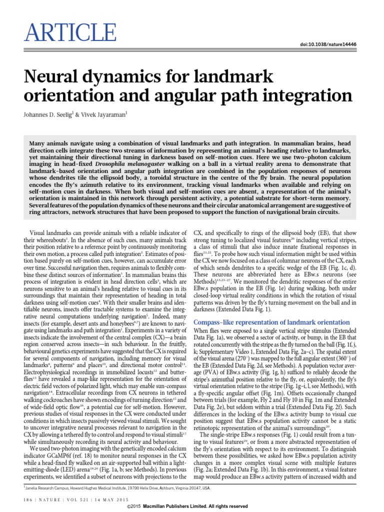 Neural Dynamics For Landmark Orientation and Angular Path Integration ...