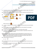 Class 7 Algebra-Expressions and Equations: Answer The Questions