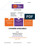 Lockers Available: Savings Account