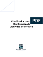 Clasificador de Actividad Economica PDF
