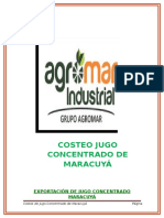 Estudio en Costos Del Jugo de Maracuya Empresa Agromar