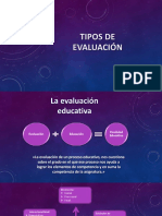 Tipos de Evaluacion