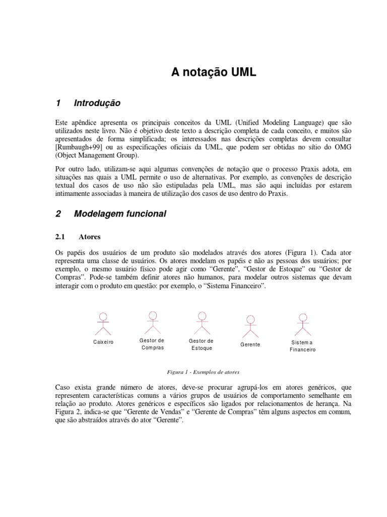 Notação UML | Download grátis PDF | Diagrama de caso de uso | Linguagem ...