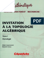 Alain Jeanneret, Daniel Lines - Invitation À La Topologie Algébrique Tome 1 Homologie