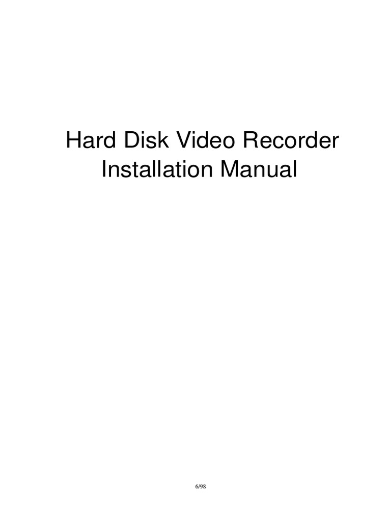 Installation Manual For NVR | PDF | Power Supply | Telecommunication