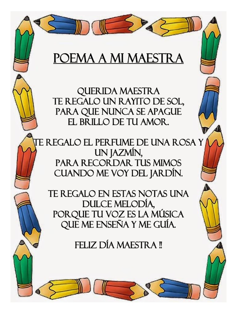 Poesia Poema A Mi Maestra Inicialdocx