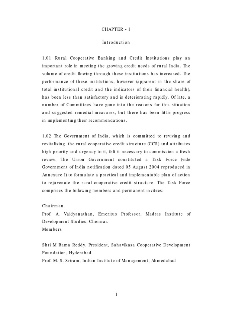 Cooperative Credit Institutions Pdf Pdf Cooperative Reserve Bank