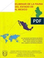 Listado preliminar de la fauna silvestre del estado de Nuevo León, México.