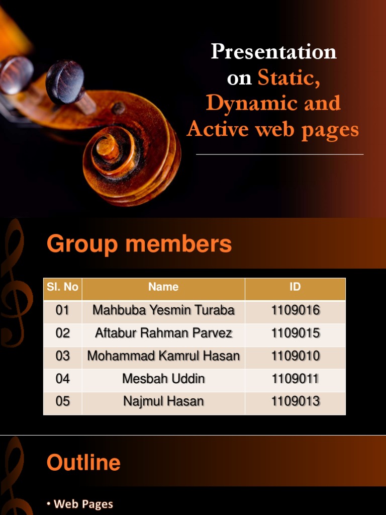 Presentation On: Static, Dynamic and Active Web Pages | PDF | Dynamic ...