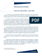 Comunicado de Prensa 3-7-2018