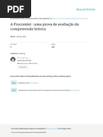 A Procomlei Uma Prova de Avaliacao Da Compreensao