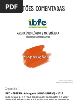 Raciocínio Lógico Resolução de Questões IBFC