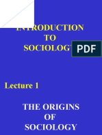 Soc 1-2 The Origins of Sociology Final