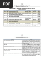Horário de Aula – 2º Semestre de 2018