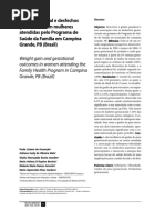Ganho ponderal e desfechos gestacionais em mulheres atendidas pelo Programa de Saúde da Família em Campina Grande, PB (Brasil)