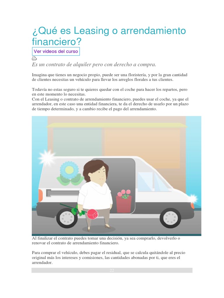 Leasing O Arrendamiento Financiero Arrendamiento Derecho Privado