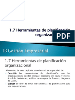 1.7 Herramientas de Planificación Organizacional (NS)