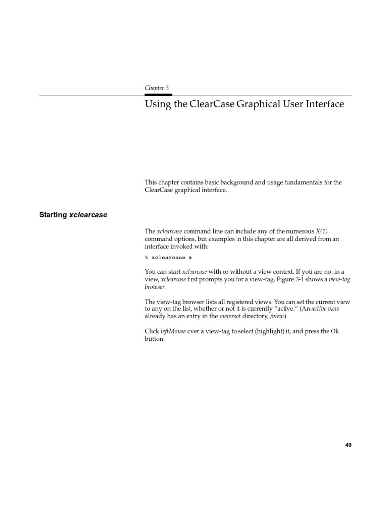 ClearCase GUI User Guide | PDF | Menu (Computing) | Command Line Interface