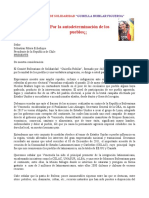 Carta Comite Bolivariano
