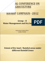 National Conference On Agriculture Kharif Campaign - 2012: Group - II Water Management and Dry Land Farming