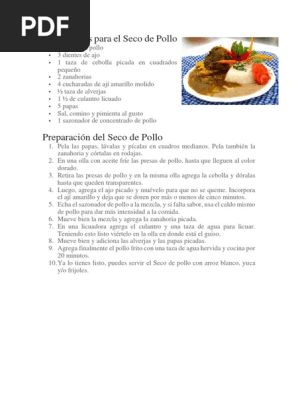 Featured image of post Steps to Make Receta De Seco De Pollo Ingredientes Y Preparacion