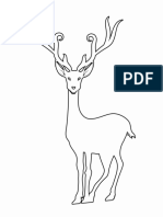 Printable Reindeer Outline