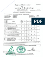 CGPA Certificate