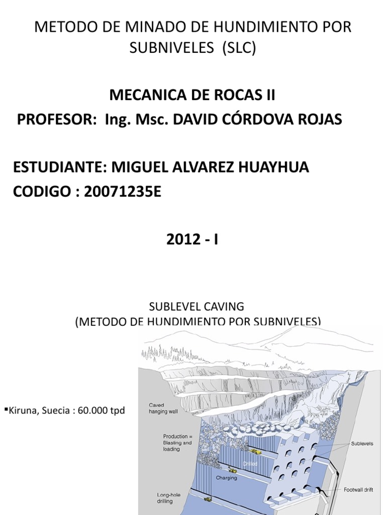 Método de Minado por Subniveles | PDF | Materiales | Naturaleza