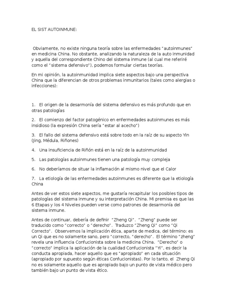 Autoinmunidad Maciocia | PDF | Inflamación | Sistema inmune