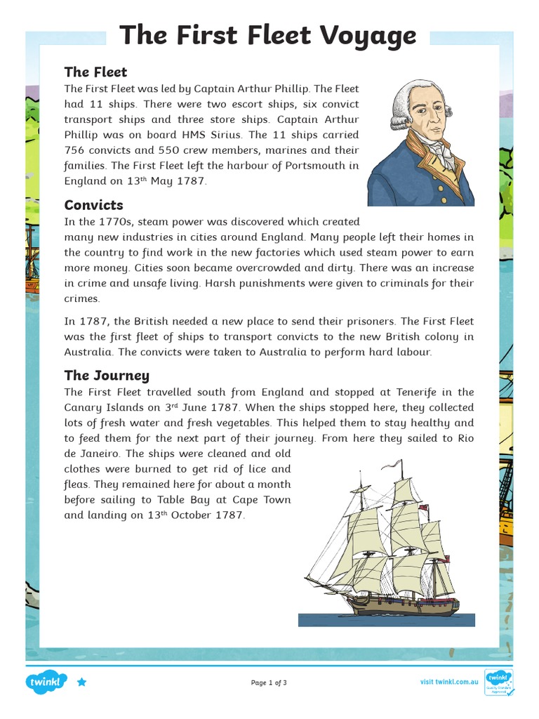 The First Fleet | PDF | Australia | Water Transport