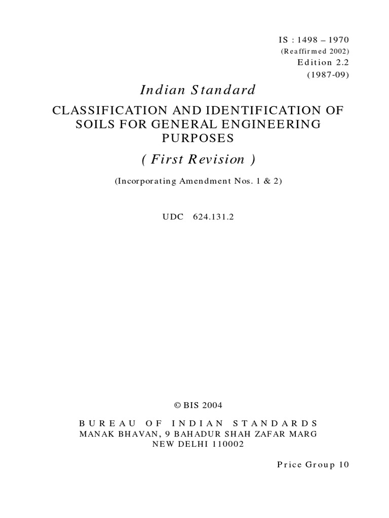 1498 Classification and Indentification of Soils PDF | PDF | Sand | Soil