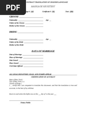 Marriage Registery
