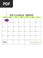 Download October 2010 Calendar - TomKat Studio by The TomKat Studio SN38320490 doc pdf