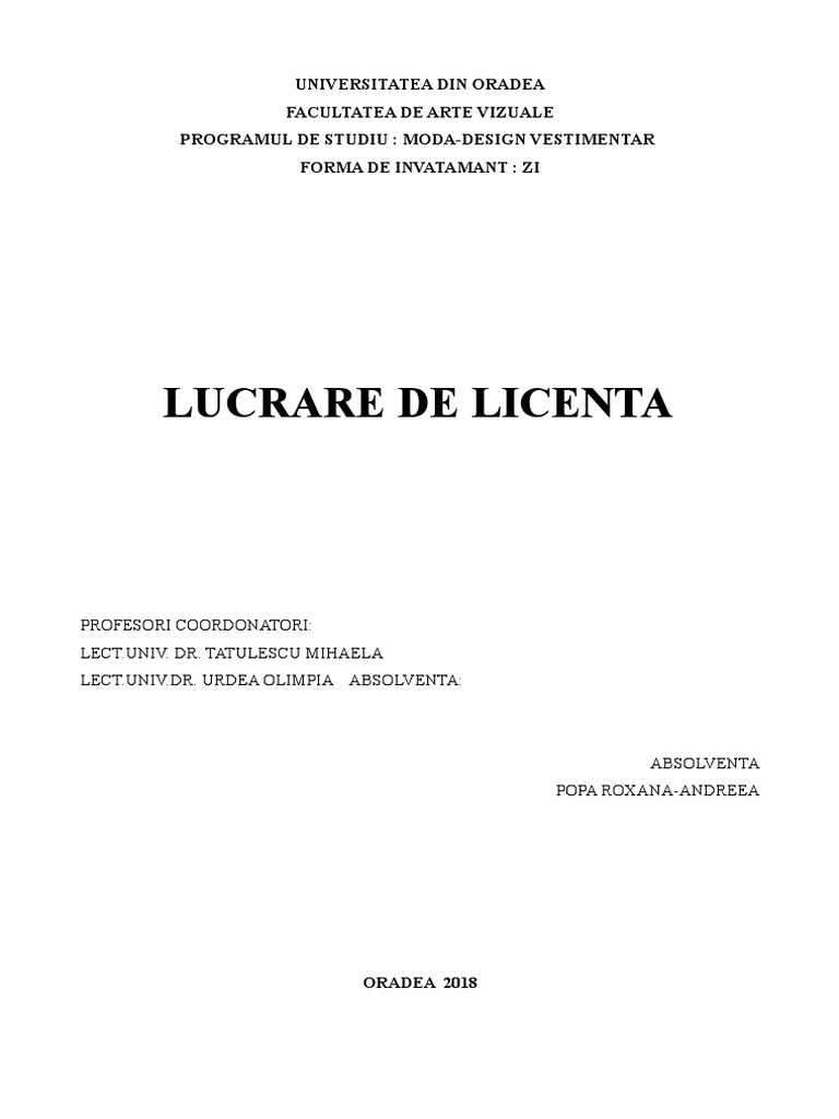 LICENTA | PDF