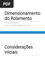 9. Dimensionamento Do Rolamento