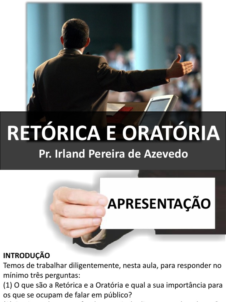 Oratoria e Retorica | PDF | Retórica | Palestra