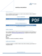 Matrícula Por Depósito Bancario - Huancayo