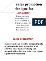 Recent Sales Promotion Technique For