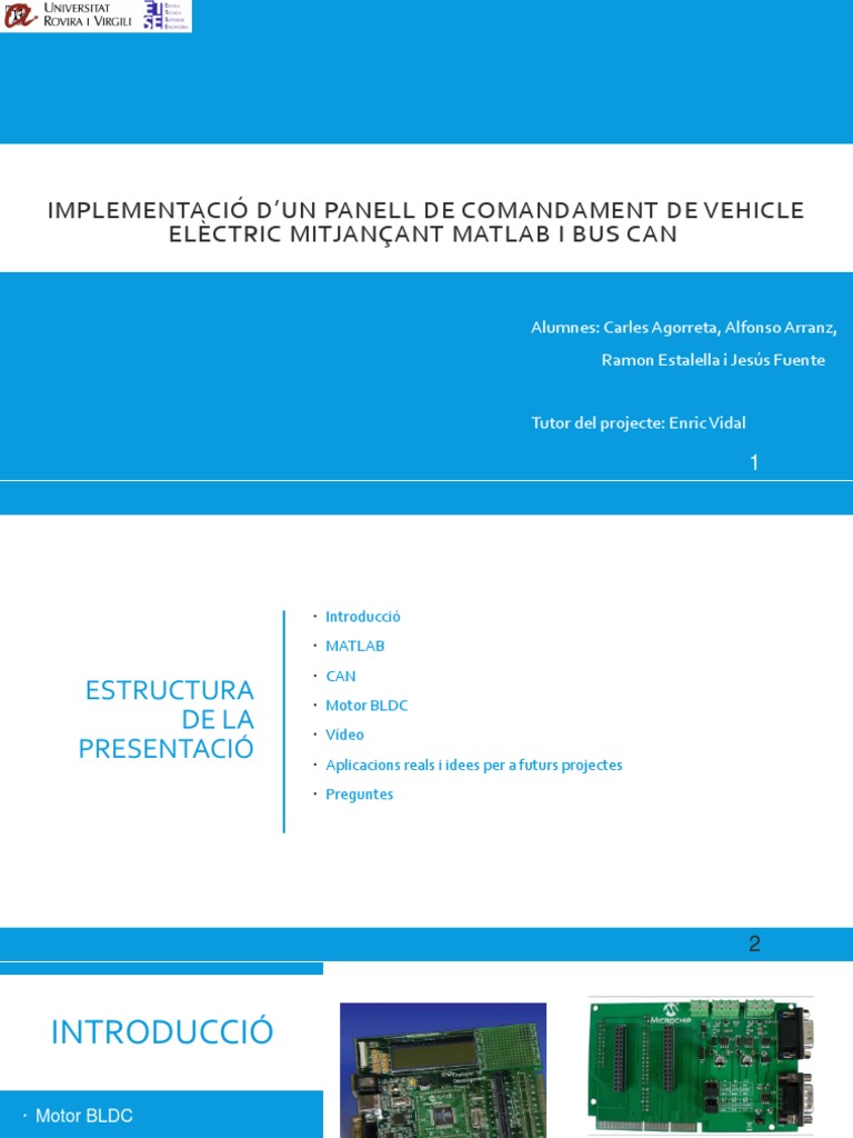 Electric Car's Control Panel Implementation With MATLAB and CAN BUS. | PDF