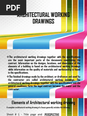 Architectural Working Drawings