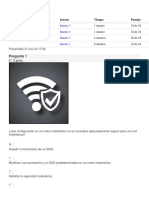 Historial de intentos en prueba de seguridad