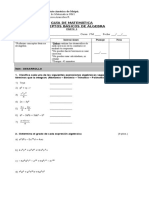 Prueba n°1 de álgebra