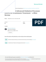 Use of Selected Advanced Oxidation Processes AOPs